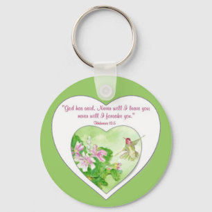 Hebräische Schrift 19:5 Ich werde dir nie verlasse Schlüsselanhänger