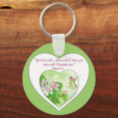 Hebräische Schrift 19:5 Ich werde dir nie verlasse Schlüsselanhänger (Vorderseite)