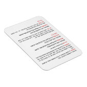 Hebräische Segnungen für Tallit und Tefillin Magnet (Rechte Seite)
