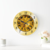 Hebräische Zahlen Große Wanduhr (Zuhause)