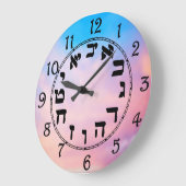 Hebräische Zahlen Große Wanduhr (Winkel)