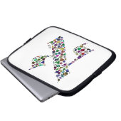 Hebräischer Brief ALEF aus Edelsteinen Laptopschutzhülle (Vorne Knopf)