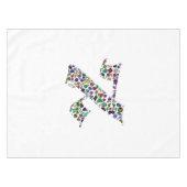 Hebräischer Brief ALEF aus Edelsteinen Tischdecke (Vorderseite (Horizontal))