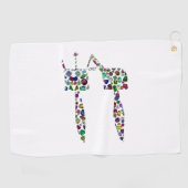 Hebräischer Brief 'CHET' Golfhandtuch (Horizontal)