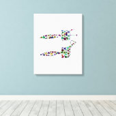 Hebräischer Brief 'CHET' Leinwanddruck (Insitu (Holzboden))