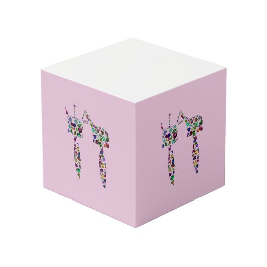 Hebräischer Brief 'CHET' Würfel (Vorderseite Schrägansicht)