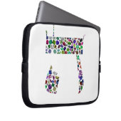 Hebräischer Brief HEY aus Edelsteinen Laptopschutzhülle (Vorne Rechts)