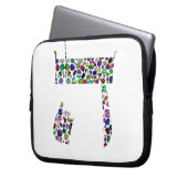 Hebräischer Brief HEY aus Edelsteinen Laptopschutzhülle (Vorderseite Links)