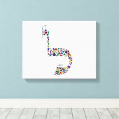 Hebräischer Brief "LAMED" Leinwanddruck (Insitu (Holzboden))