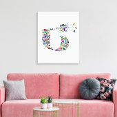 Hebräischer Brief 'TET' Leinwanddruck (Insitu (Wohnzimmer))