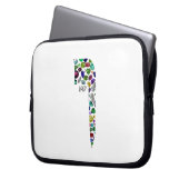 Hebräischer Brief VAV aus Edelsteinen Laptopschutzhülle (Vorderseite Links)