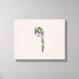 Hebräischer Brief VAV aus Edelsteinen Leinwanddruck