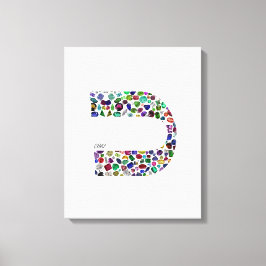 Hebräischer Buchstabe 'CHAF' Leinwanddruck