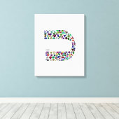 Hebräischer Buchstabe 'CHAF' Leinwanddruck (Insitu (Holzboden))