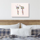 Hebräischer Buchstabe 'CHET' aus Diamanten und Ede Leinwanddruck (Insitu (Schlafzimmer))