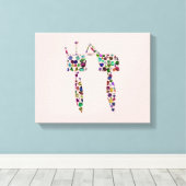 Hebräischer Buchstabe 'CHET' aus Diamanten und Ede Leinwanddruck (Insitu (Holzboden))