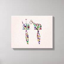 Hebräischer Buchstabe 'CHET' aus Diamanten und Ede