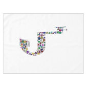 Hebräischer Buchstabe 'LAMED' aus Wertvollen Stein Tischdecke (Vorderseite (Horizontal))