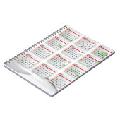 Hebräischer englischer Kalender 2016-2017 Notizblock (Linke Seite)