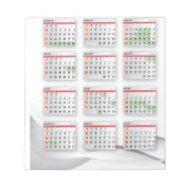 Hebräischer Englischer Kalender 2016-2017 Notizblock (Vorderseite)