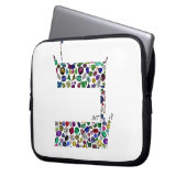 Hebräischer Letter BET aus Edelsteinen Laptopschutzhülle (Vorderseite Links)