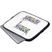 Hebräischer Letter BET aus Edelsteinen Laptopschutzhülle (Vorne Knopf)