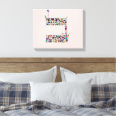 Hebräischer Letter BET aus Edelsteinen Leinwanddruck (Insitu (Schlafzimmer))