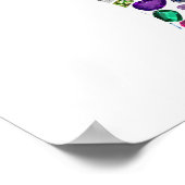 Hebräischer Letter BET aus Edelsteinen Poster (Ecke)