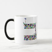 Hebräischer Letter BET aus Edelsteinen Verwandlungstasse (Links)