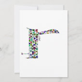 Hebräischer Letter DALET aus Edelsteinen Einladung (Rückseite)