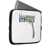 Hebräischer Letter DALET aus Edelsteinen Laptopschutzhülle (Vorne Rechts)