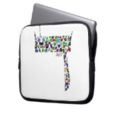 Hebräischer Letter DALET aus Edelsteinen Laptopschutzhülle (Vorderseite Links)