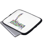 Hebräischer Letter DALET aus Edelsteinen Laptopschutzhülle (Vorne Knopf)