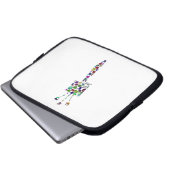 Hebräischer Letter ZAIN aus Edelsteinen Laptopschutzhülle (Vorne Knopf)