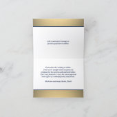 Hebräischer Name Bar Mitzvah Moderne Marine White  Dankeskarte (Innenseite)