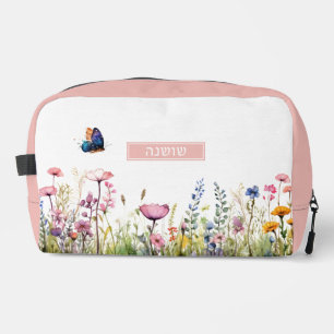 hebräischer Name Elegancolor Floral Cosmetic Waschbeutel