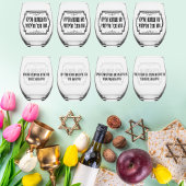Hebräischer Pesach Pessach Seder Vier Fragen Weinglas Ohne Stiel