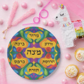 Hebräischer Pessach-Seder-Teller für das Pessach-D Pappteller (Party)