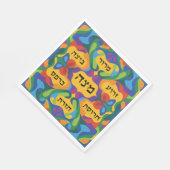 Hebräischer Pessach-Seder-Teller für das Pessach-D Serviette (Ecke)