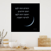 Hebräischer Rosh Chodesh New Moon Torah Zitat Exod Poster (Küche)