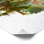 Hebräischer Segen für jüdisches Kinderzimmer Poster (Ecke)