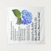 Hebräischer Segen für Shabbat Candles Hydrangea Wandteppich (Vorderseite (Horizontal))