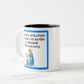 Hebräischer Spaß Zweifarbige Tasse (Vorderseite Links)