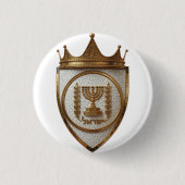 Hebräischer Wappenknopf / Abzeichen Button (Vorderseite)