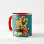 Hebräisches Alphabet-Kaffee-Tasse Tasse (Vorderseite Links)