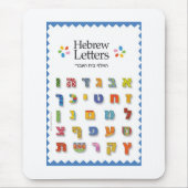 hebräisches Alphabet Mousepad (Vorne)
