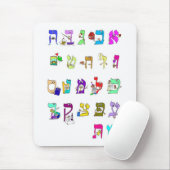 Hebräisches Alphabet Mousepad (Mit Mouse)