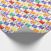Hebräisches Alphabet-Packpapier Geschenkpapier (Ecke)