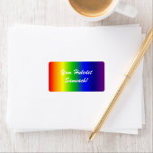 Hebräisches Etikett für Birthday-Regenbogenfarben Adressaufkleber (Insitu)