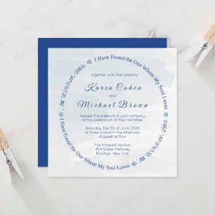 Hebräisches Gedicht der Liebe Star von David Jüdis Einladung